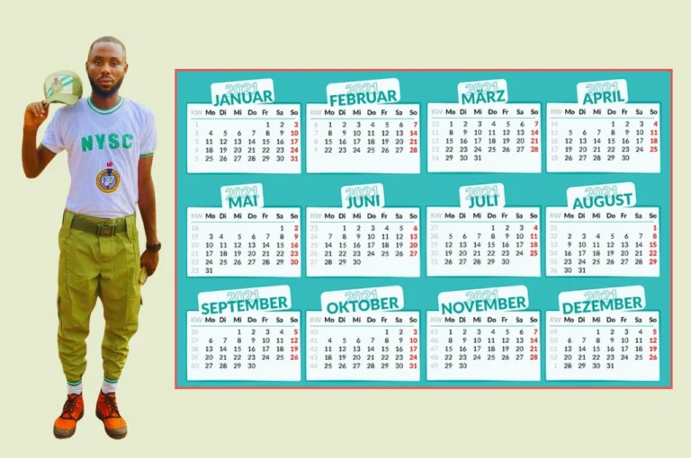 NYSC Calendar and Mobilization Timetable
